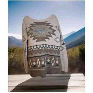 American Eagle‎ Outfitters Wool Blend Knit Sweater Navajo Aztec Print Women's S